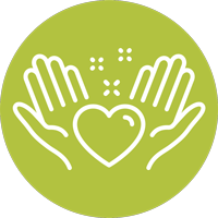 Icon of hands holding a heart shape